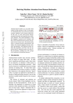 Deriving Machine Attention from Human Rationales