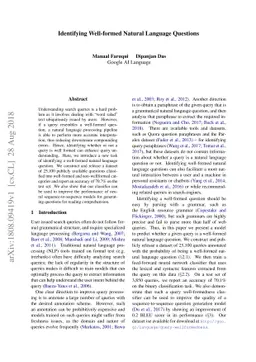 Identifying Well-formed Natural Language Questions