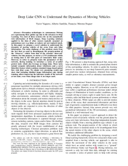 Deep Lidar CNN to Understand the Dynamics of Moving Vehicles