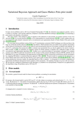 Variational Bayesian Approach and Gauss-Markov-Potts prior model