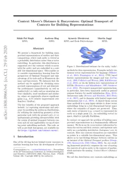 Context Mover's Distance & Barycenters: Optimal Transport of Contexts
  for Building Representations