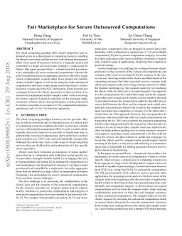 Fair Marketplace for Secure Outsourced Computations