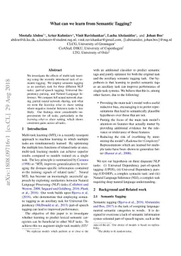 What can we learn from Semantic Tagging?