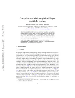 On spike and slab empirical Bayes multiple testing