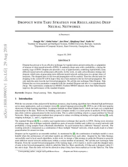 Dropout with Tabu Strategy for Regularizing Deep Neural Networks