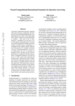 Neural Compositional Denotational Semantics for Question Answering
