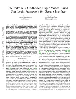 FMCode: A 3D In-the-Air Finger Motion Based User Login Framework for
  Gesture Interface