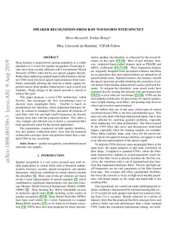Speaker Recognition from Raw Waveform with SincNet