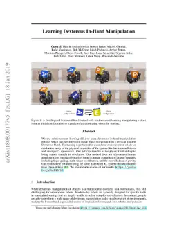 Learning Dexterous In-Hand Manipulation