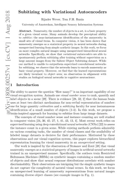 Subitizing with Variational Autoencoders