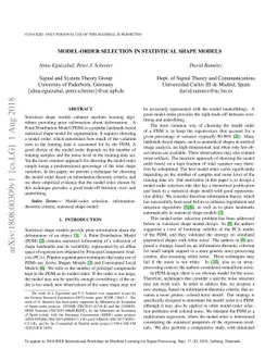 Model-order selection in statistical shape models