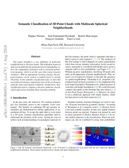 Semantic Classification of 3D Point Clouds with Multiscale Spherical
  Neighborhoods