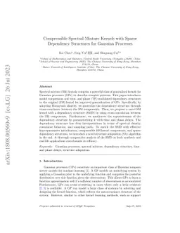 Compressible Spectral Mixture Kernels with Sparse Dependency Structures
  for Gaussian Processes