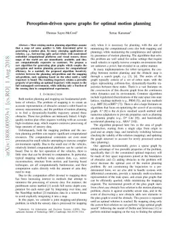 Perception-driven sparse graphs for optimal motion planning