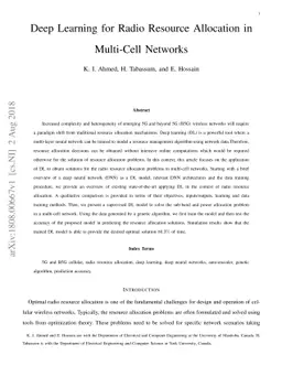 Deep Learning for Radio Resource Allocation in Multi-Cell Networks