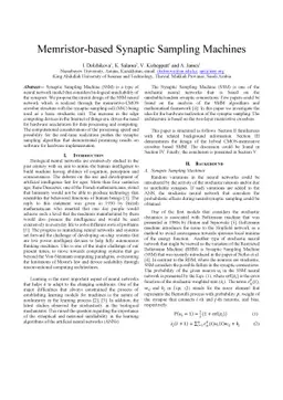 Memristor-based Synaptic Sampling Machines