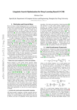 Linguistic Search Optimization for Deep Learning Based LVCSR