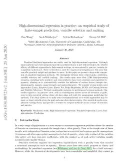 High-dimensional regression in practice: an empirical study of
  finite-sample prediction, variable selection and ranking