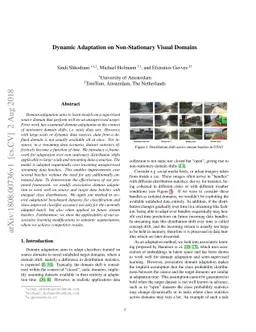 Dynamic Adaptation on Non-Stationary Visual Domains