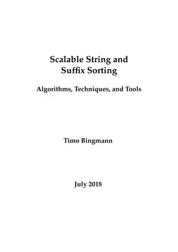 Scalable String and Suffix Sorting: Algorithms, Techniques, and Tools