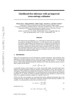 Likelihood-free inference with an improved cross-entropy estimator