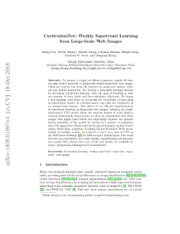 CurriculumNet: Weakly Supervised Learning from Large-Scale Web Images