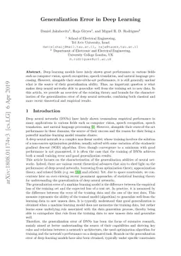 Generalization Error in Deep Learning