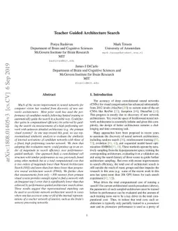 Teacher Guided Architecture Search