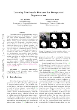 Learning Multi-scale Features for Foreground Segmentation