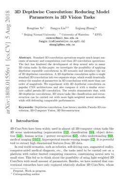 3D Depthwise Convolution: Reducing Model Parameters in 3D Vision Tasks