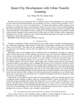 Smart City Development with Urban Transfer Learning