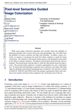 Pixel-level Semantics Guided Image Colorization