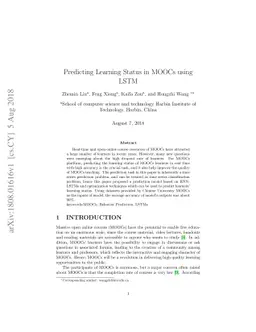 Predicting Learning Status in MOOCs using LSTM