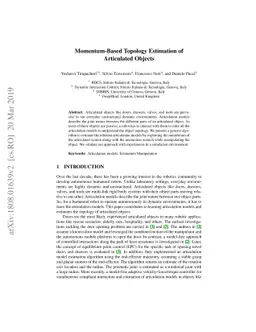 Momentum-Based Topology Estimation of Articulated Objects