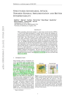 Structured Adversarial Attack: Towards General Implementation and Better
  Interpretability