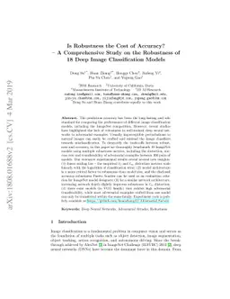 Is Robustness the Cost of Accuracy? -- A Comprehensive Study on the
  Robustness of 18 Deep Image Classification Models