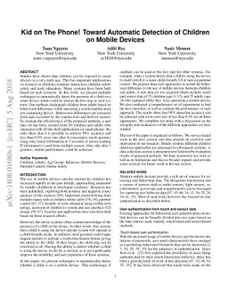 Kid on The Phone! Toward Automatic Detection of Children on Mobile
  Devices