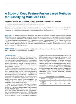 A Study of Deep Feature Fusion based Methods for Classifying Multi-lead
  ECG