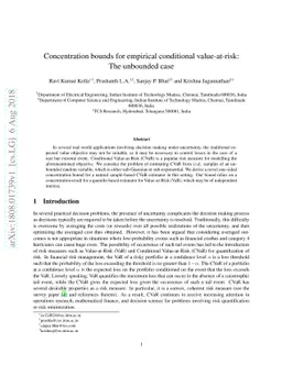Concentration bounds for empirical conditional value-at-risk: The
  unbounded case