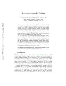 Gray-box Adversarial Training