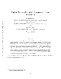 Spline Regression with Automatic Knot Selection