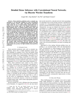 Detailed Dense Inference with Convolutional Neural Networks via Discrete
  Wavelet Transform