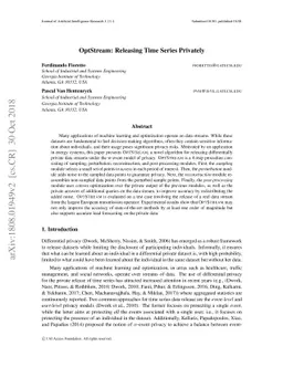 OptStream: Releasing Time Series Privately
