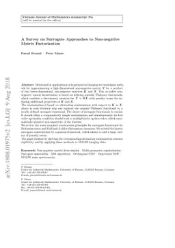 A Survey on Surrogate Approaches to Non-negative Matrix Factorization