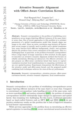 Attentive Semantic Alignment with Offset-Aware Correlation Kernels