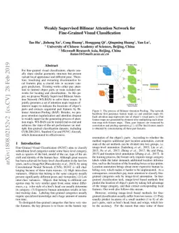 Weakly Supervised Bilinear Attention Network for Fine-Grained Visual
  Classification