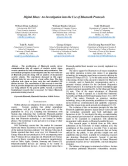 Digital Blues: An Investigation into the Use of Bluetooth Protocols