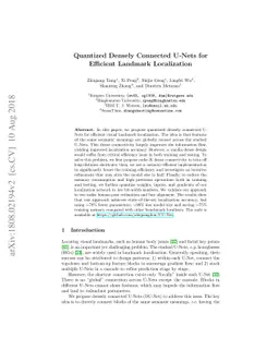 Quantized Densely Connected U-Nets for Efficient Landmark Localization