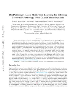 DeePathology: Deep Multi-Task Learning for Inferring Molecular Pathology
  from Cancer Transcriptome