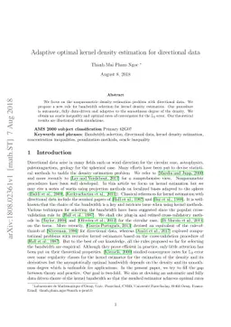 Adaptive optimal kernel density estimation for directional data